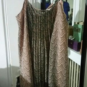 Victoria's Secret pink/brown lace print dress